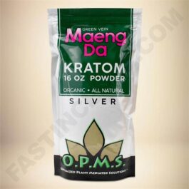O.P.M.S. Silver - Green Vein Maeng Da 16oz Powder Bag