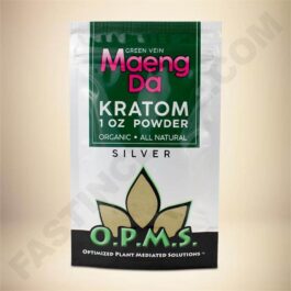 O.P.M.S. Silver - Green Vein Maeng Da 1oz Powder Bag