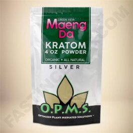 O.P.M.S. Silver - Green Vein Maeng Da 4oz Powder Bag