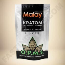 O.P.M.S. Silver - Green Vein Malay 120caps Bag