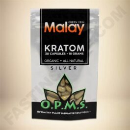O.P.M.S. Silver - Green Vein Malay 30caps Bag