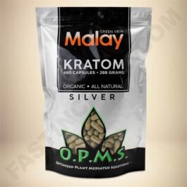 O.P.M.S. Silver - Green Vein Malay 480caps Bag