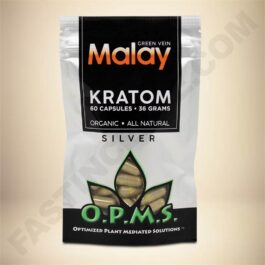 O.P.M.S. Silver - Green Vein Malay 60caps Bag