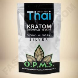 O.P.M.S. Silver - Green Vein Thai 120caps Bag