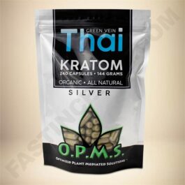 O.P.M.S. Silver - Green Vein Thai 240caps Bag