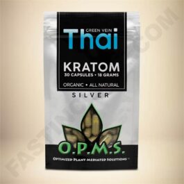 O.P.M.S. Silver - Green Vein Thai 30caps Bag
