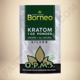 O.P.M.S. Silver - Super Green Vein Borneo 1oz Powder Bag