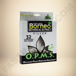 O.P.M.S. Silver - Super Green Vein Borneo 32caps Box