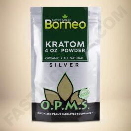 O.P.M.S. Silver - Super Green Vein Borneo 4oz Powder Bag