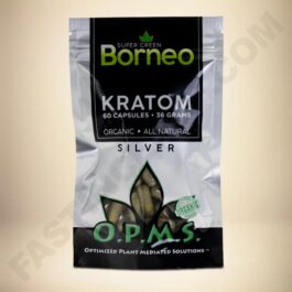 O.P.M.S. Silver - Super Green Vein Borneo 60caps Bag