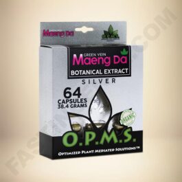O.P.M.S. Silver - Green Vein Maeng Da 64caps Box