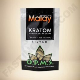 O.P.M.S. Silver - Green Vein Malay 16caps Bag