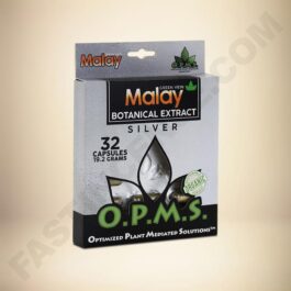 O.P.M.S. Silver - Green Vein Malay 32caps Box