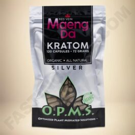 O.P.M.S. Silver - Red Vein Maeng Da 120caps Bag