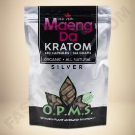 O.P.M.S. Silver - Red Vein Maeng Da 240caps Bag