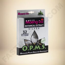 O.P.M.S. Silver - Red Vein Maeng Da 32caps Box