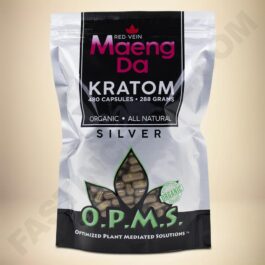 O.P.M.S. Silver - Red Vein Maeng Da 480caps Bag