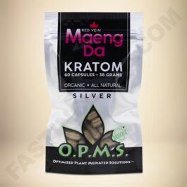 O.P.M.S. Silver - Red Vein Maeng Da 60caps Bag