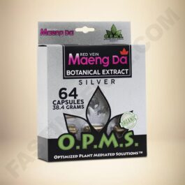 O.P.M.S. Silver - Red Vein Maeng Da 64caps Box